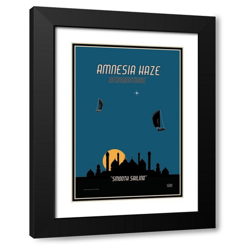 Amnesia Haze Black Modern Wood Framed Art Print with Double Matting by Has