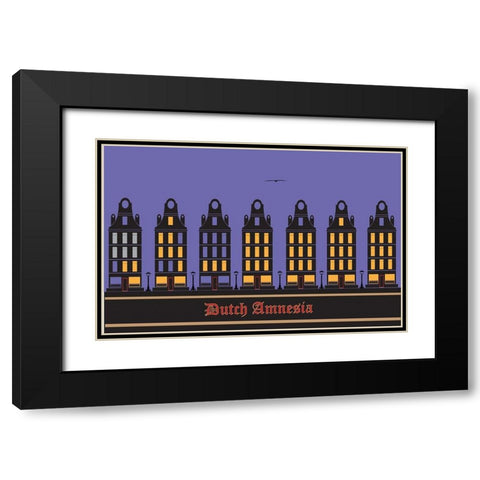 Dutch Amnesia Black Modern Wood Framed Art Print with Double Matting by Has