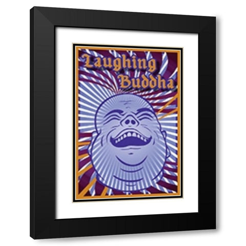 Laughing Black Modern Wood Framed Art Print with Double Matting by Has