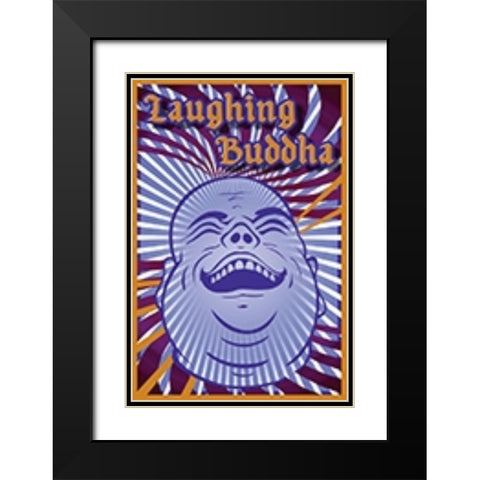 Laughing Black Modern Wood Framed Art Print with Double Matting by Has