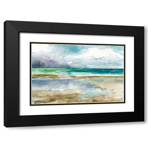 Low Tide 1 Black Modern Wood Framed Art Print with Double Matting by Franklin, Elizabeth