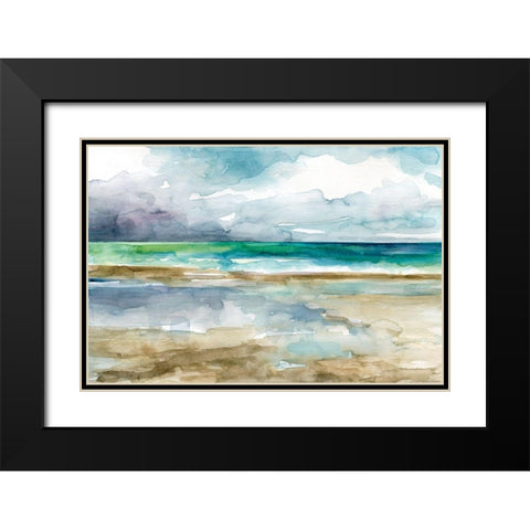 Low Tide 1 Black Modern Wood Framed Art Print with Double Matting by Franklin, Elizabeth