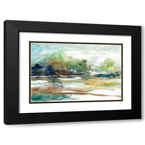Tree Line 1 Black Modern Wood Framed Art Print with Double Matting by Franklin, Elizabeth