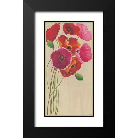 Tall Poppies 1 Black Modern Wood Framed Art Print with Double Matting by Summers, Elle