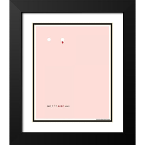 Bite You Black Modern Wood Framed Art Print with Double Matting by Brando, JJ
