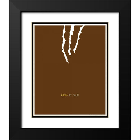 Howl At This Black Modern Wood Framed Art Print with Double Matting by Brando, JJ