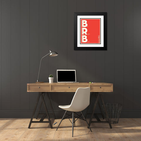 Brb Black Modern Wood Framed Art Print with Double Matting by Brando, JJ