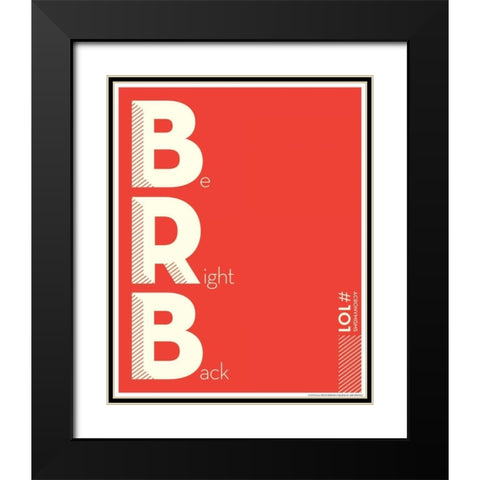 Brb Black Modern Wood Framed Art Print with Double Matting by Brando, JJ