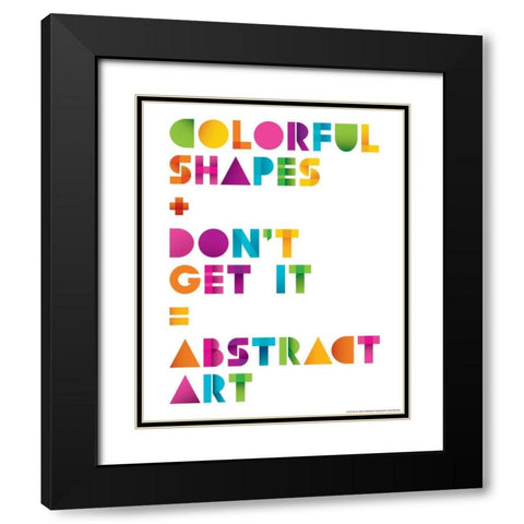 Abstract Art Black Modern Wood Framed Art Print with Double Matting by Brando, JJ