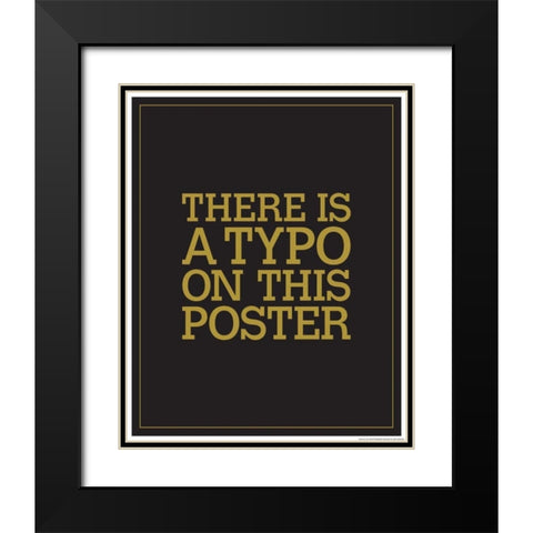 Typo Black Modern Wood Framed Art Print with Double Matting by Brando, JJ