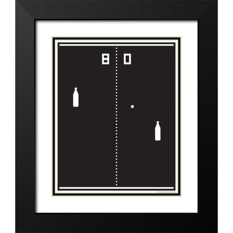 New Pong Black Modern Wood Framed Art Print with Double Matting by Brando, JJ