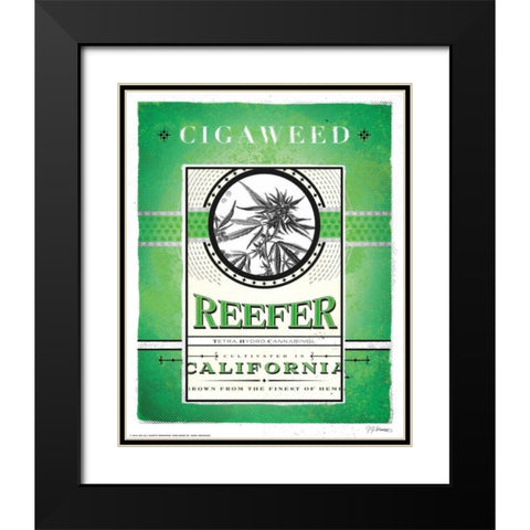 Reefer Black Modern Wood Framed Art Print with Double Matting by Brando, JJ