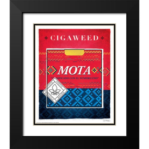 Mota Black Modern Wood Framed Art Print with Double Matting by Brando, JJ