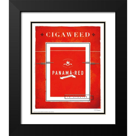 Panama Red Black Modern Wood Framed Art Print with Double Matting by Brando, JJ