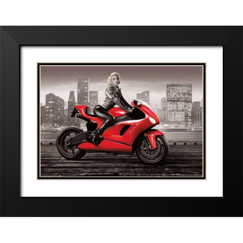Marilyns Ride Black Modern Wood Framed Art Print with Double Matting by Brando, JJ