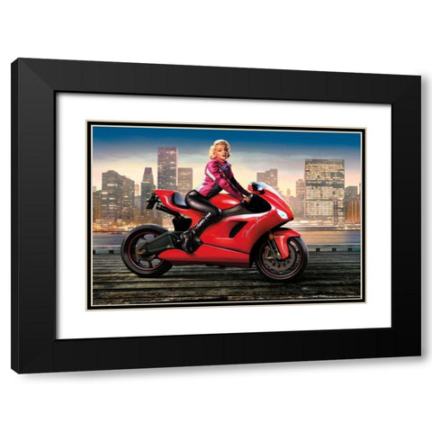 Marilyns Ride Black Modern Wood Framed Art Print with Double Matting by Brando, JJ