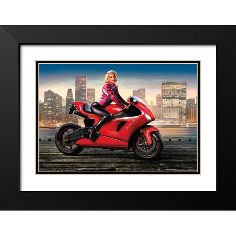 Marilyns Ride Black Modern Wood Framed Art Print with Double Matting by Brando, JJ