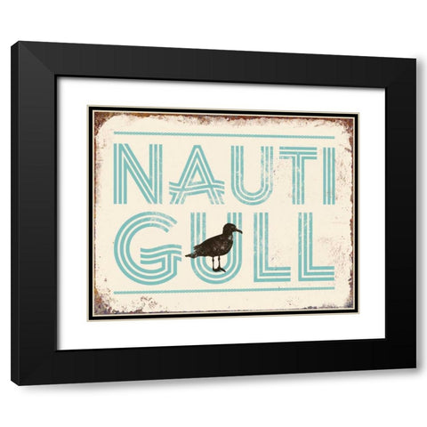Nautigull Black Modern Wood Framed Art Print with Double Matting by Brando, JJ