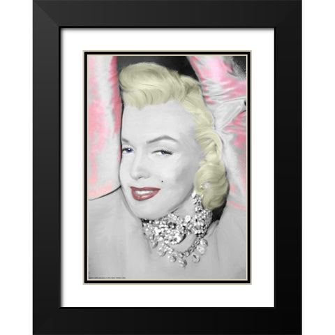 Diamonds are a Girls Best Friend Black Modern Wood Framed Art Print with Double Matting by Michael, Jerry