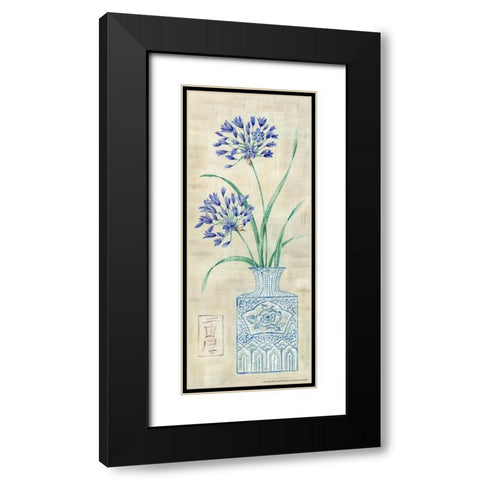 Asian Floral 2 Black Modern Wood Framed Art Print with Double Matting by Lake, Claire