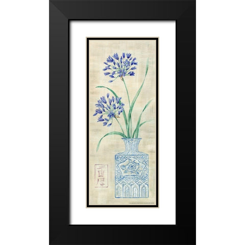 Asian Floral 2 Black Modern Wood Framed Art Print with Double Matting by Lake, Claire
