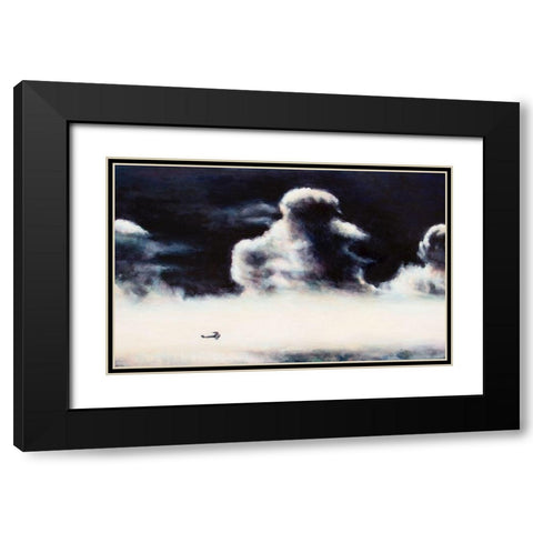 Flying High Black Modern Wood Framed Art Print with Double Matting by Gipe, L.