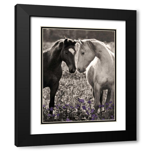 Bff Black Modern Wood Framed Art Print with Double Matting by Linden, Sally