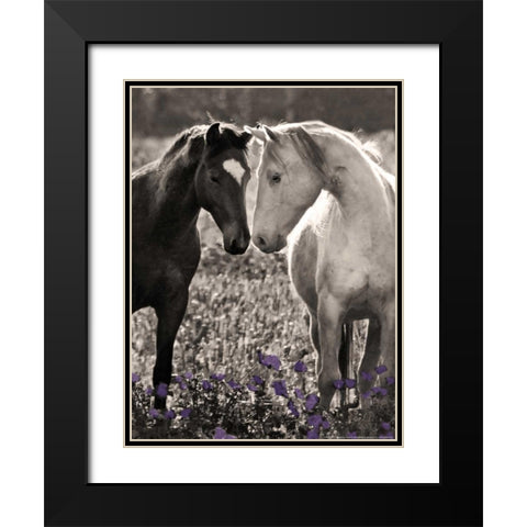 Bff Black Modern Wood Framed Art Print with Double Matting by Linden, Sally