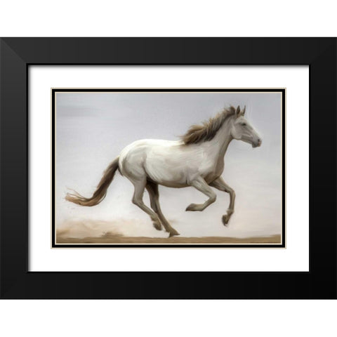 Against The Wind Black Modern Wood Framed Art Print with Double Matting by Linden, Sally