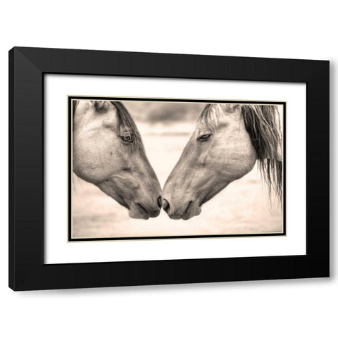 Best Friends Black Modern Wood Framed Art Print with Double Matting by Linden, Sally
