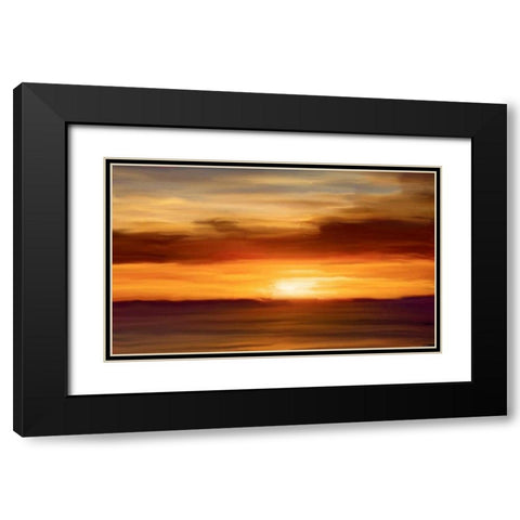Ocean 2 Black Modern Wood Framed Art Print with Double Matting by Linden, Sally