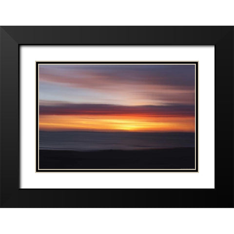 Ocean 3 Black Modern Wood Framed Art Print with Double Matting by Linden, Sally
