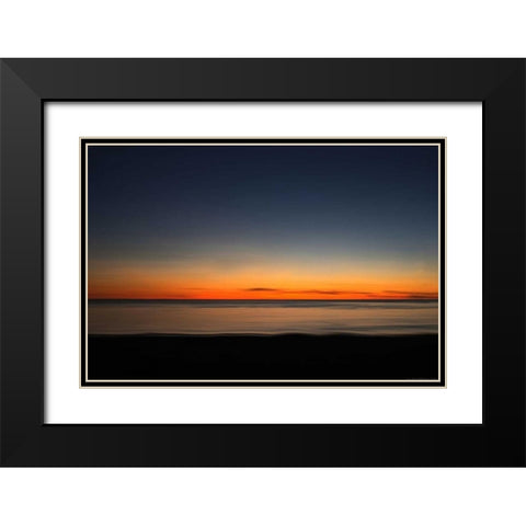 Ocean 7 Black Modern Wood Framed Art Print with Double Matting by Linden, Sally