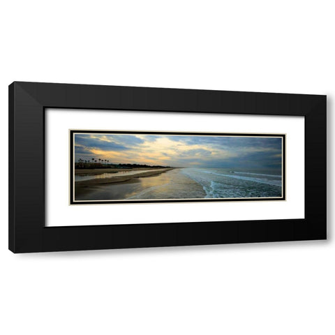 Beach Sky Black Modern Wood Framed Art Print with Double Matting by Linden, Sally