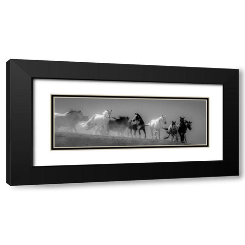 Choctaw BW Black Modern Wood Framed Art Print with Double Matting by Linden, Sally