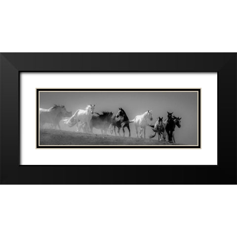 Choctaw BW Black Modern Wood Framed Art Print with Double Matting by Linden, Sally