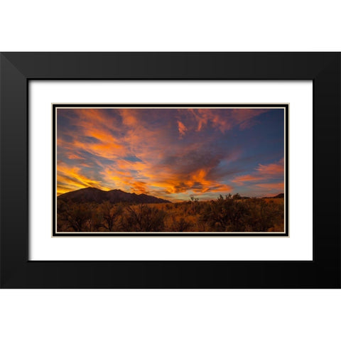 Looking At Hogbacks Black Modern Wood Framed Art Print with Double Matting by Linden, Sally