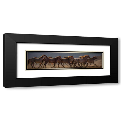 Running Flames Black Modern Wood Framed Art Print with Double Matting by Linden, Sally