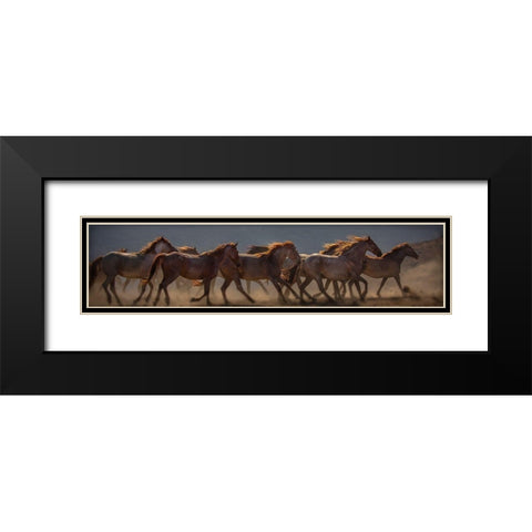 Running Flames Black Modern Wood Framed Art Print with Double Matting by Linden, Sally