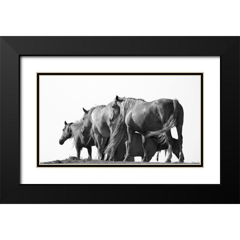 Move On Black Modern Wood Framed Art Print with Double Matting by Linden, Sally