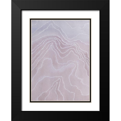 Mountian Tops Black Modern Wood Framed Art Print with Double Matting by Van, Laura