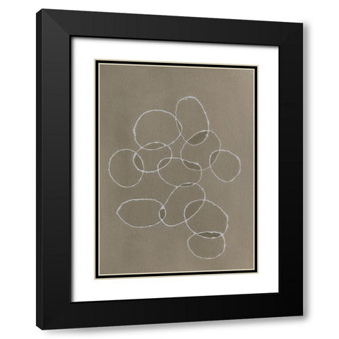 Intersect Brown Black Modern Wood Framed Art Print with Double Matting by Van, Laura