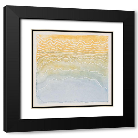 The Beach Black Modern Wood Framed Art Print with Double Matting by Van, Laura