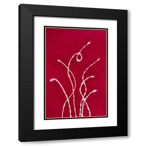 A Spot Of Red Black Modern Wood Framed Art Print with Double Matting by Van, Laura