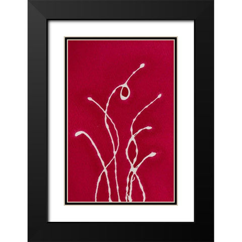 A Spot Of Red Black Modern Wood Framed Art Print with Double Matting by Van, Laura