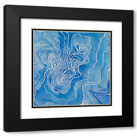 Ice Flow Black Modern Wood Framed Art Print with Double Matting by Van, Laura