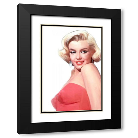 The Flirt Black Modern Wood Framed Art Print with Double Matting by Michaels, Jerry