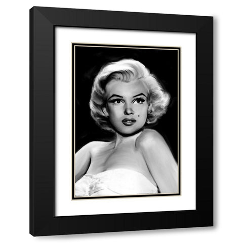 Pixie Marilyn Black Modern Wood Framed Art Print with Double Matting by Michaels, Jerry