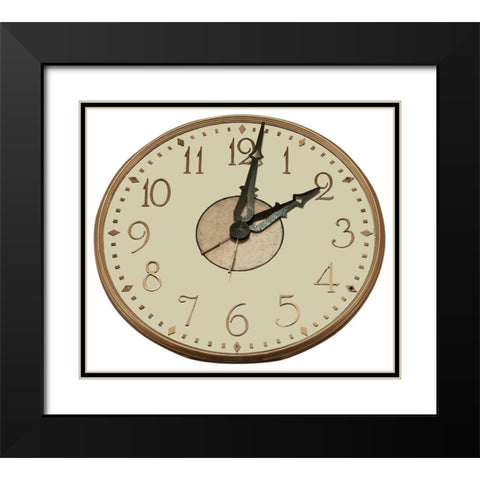 Grand Central Clock Black Modern Wood Framed Art Print with Double Matting by MTA