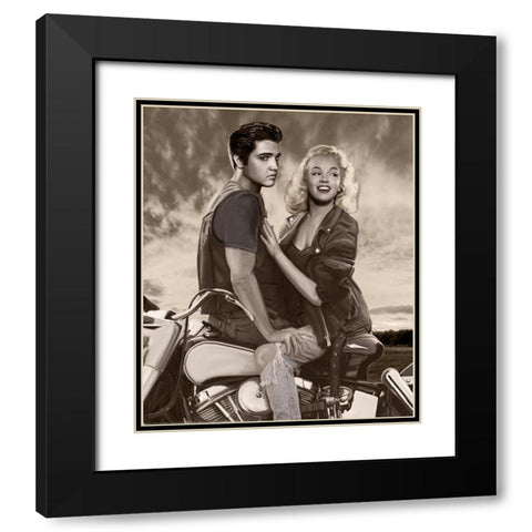 Sunset Ride Black Modern Wood Framed Art Print with Double Matting by Nelson, Josh